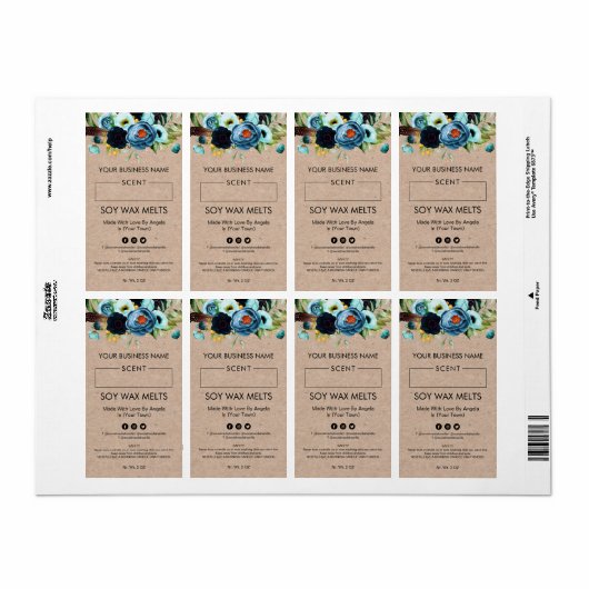 Blanco zout-smeltlabels etiket (Full Sheet)