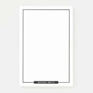 Blanco zwart en wit met aangepaste naam post-it® notes