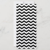 Blanco zwart en witte zigzag Invite (Achterkant)