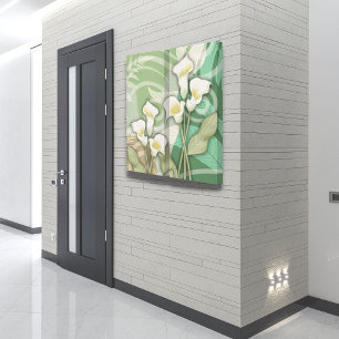 Blancs 24 po x 24 po en toile à deux panneaux