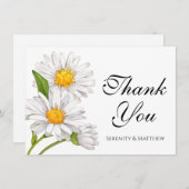 Blancs Aquarelle Été Floral Merci (Devant / Derrière)