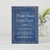 Blancs Bleu Russe Invitation à la douche nuptiale (Debout devant)