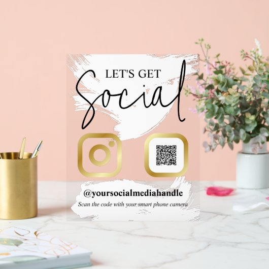 Blancs Brosse Faux Gold Faisons-nous du social (Mariage)