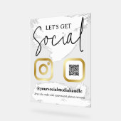 Blancs Brosse Faux Gold Faisons-nous du social (Angle)