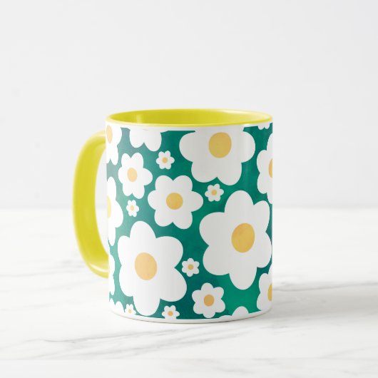Blancs Daisers Mug (Devant gauche)