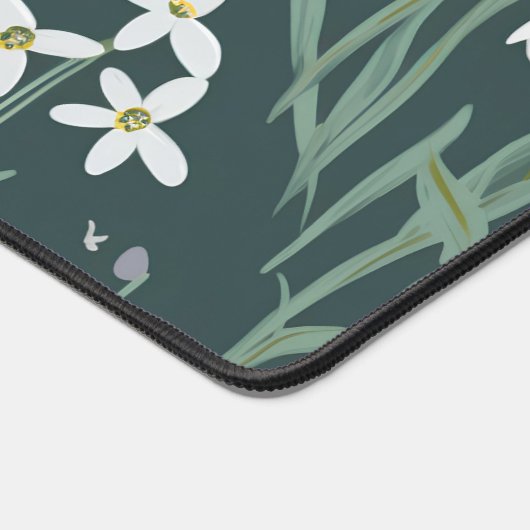 Blancs De Neige Fleurs Sur Vert (Coin)