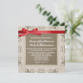 Blancs dentelle rouge arc & burap invitations de m (Debout devant)