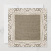 Blancs dentelle rouge arc & burap invitations de m (Dos)