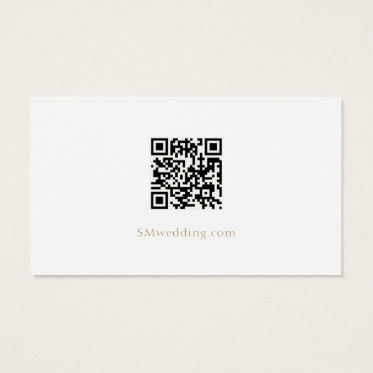 Blancs | Détails du Mariage de ruban bleu Code QR (Dos)