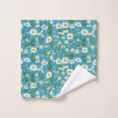 Blancs D'Été Sur Aqua (Gant de toilette)