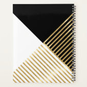 Blancs d'or géométrique noir moderne (Dos)