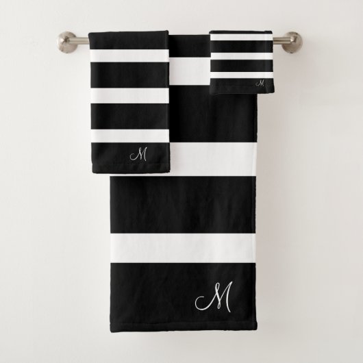 Blancs et Noir Modernes Monogrammes (En situation)