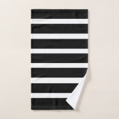 Blancs et Noir Modernes Monogrammes (Serviette à main)