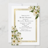 Blancs & Gold Elegant Rustic Invitations (Devant)