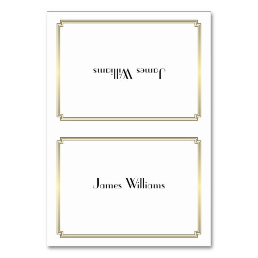 Blancs Great Gatsby Art déco Gold Place Cartes (Par défaut)