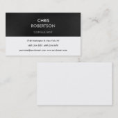 Blancs gris noir Carte de visite attrayant (Devant / Derrière)