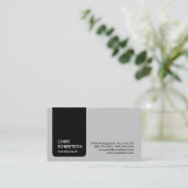 Blancs gris noir Carte de visite attrayant (Debout devant)