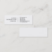 Blancs maigre Carte de visite attirant (Devant / Derrière)