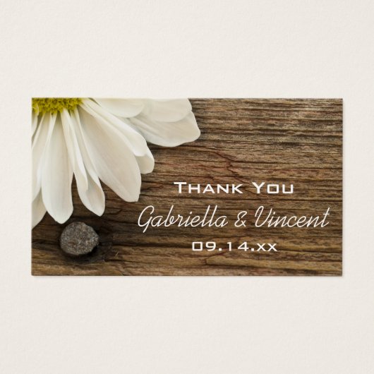 Blancs marguerite grange Mariage campagnard bois F (Devant)