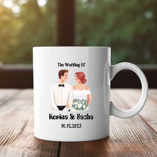 Blancs Mariage Illustration Cadeau Imprimer Mug