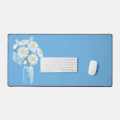 Blancs Mason Jar sur Bleu (Clavier et souris)
