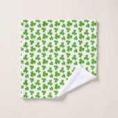Blancs Motif Shamrock (Gant de toilette)