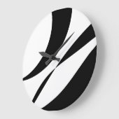 Blancs noir Design Carré Horloge murale (Angle)