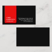 Blancs Noir Rouge Bande Carte de visite attrayant (Devant / Derrière)