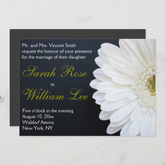 Blancs, Noirs et Faire-part de mariage d'or (Devant / Derrière)