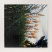 Blancs Pampas Grass Fleurs, Puzzle (Horizontal)