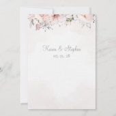 Blancs Peony Silver Eucalyptus Faire-part de maria (Dos)