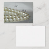 Blancs Perles Mariages Cartes de Place (Devant / Derrière)