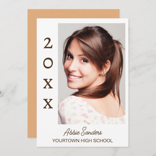 Blancs photo Enregistrer la date Invitation (Devant / Derrière)