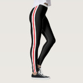 Blancs Rouge Side Leggings Noirs - Vos Couleurs (Droite)