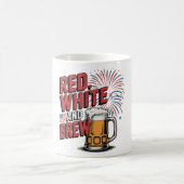 Blancs rouges et beer Mug Art (Centre)