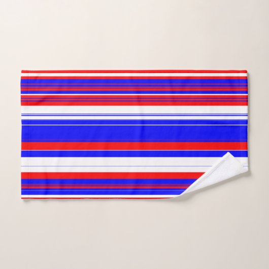 Blancs rouges et bleus (Serviette à main)