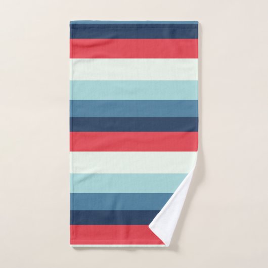 Blancs rouges et bleus (Serviette à main)