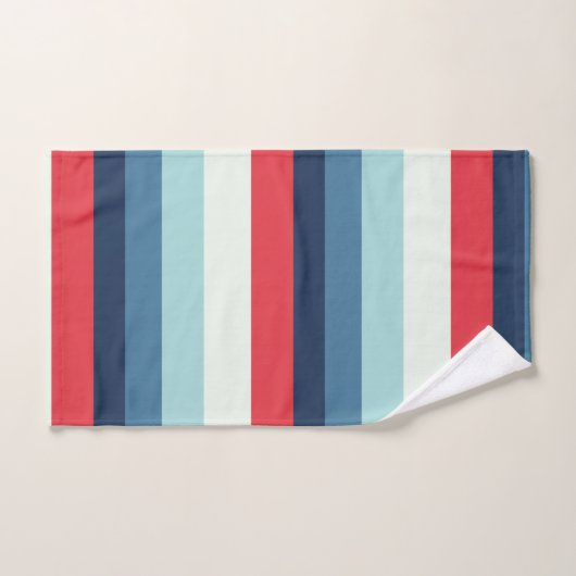 Blancs rouges et bleus (Serviette à main)