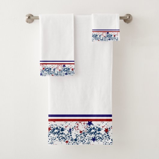 Blancs rouges et bleus avec étoiles (En situation)