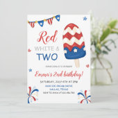 Blancs rouges et deux invitations pour l'anniversa (Debout devant)