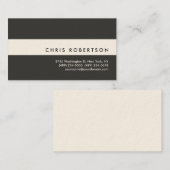 Blancs séduisant gris foncé Carte de visite modern (Devant / Derrière)
