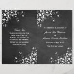 Blancs Sur Chalkboard Mariage Bi-Fold Programme<br><div class="desc">Cet élégant tourbillon blanc sur chalkboard mariage double modèles programme sont parfaits pour tout couple qui planifie un mariage romantique et chic. Ces modèles bi-programme peuvent être personnalisés pour votre occasion spéciale et rendraient la commande parfaite pour tout mariage, douche nuptiale, fête de fiançailles, fête d'anniversaire et bien plus encore....</div>