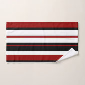 Blancs verticaux noirs rouges (Serviette à main)