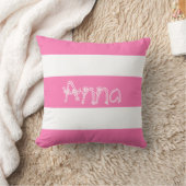 Blancs Votre Nom Coussin Lance Oreiller (Couverture)