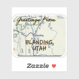 Blanding Utah Vintage Sticker