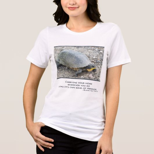 Blandy de Schildpad Tri-Blend Shirt (Voorkant)