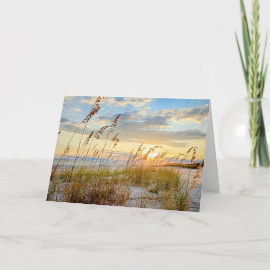 Blank 5 x 7 Kaart Zee Haver op het strand (Voorkant)