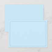 Blank All Occasion Blue Border Notitiekaartje (Voorkant / Achterkant)