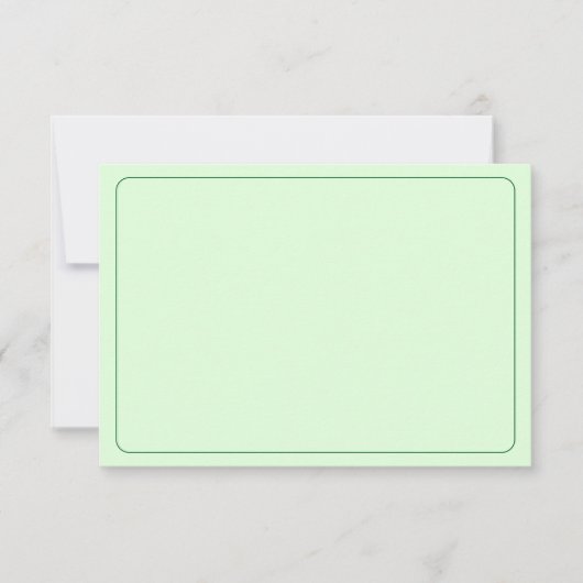 Blank All Occasion Green Bordered Notitiekaartje (Voorkant)