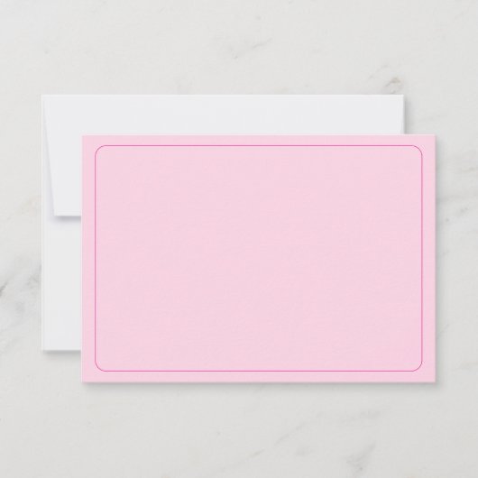 Blank All Occasion Pink Border Notitiekaartje (Voorkant)